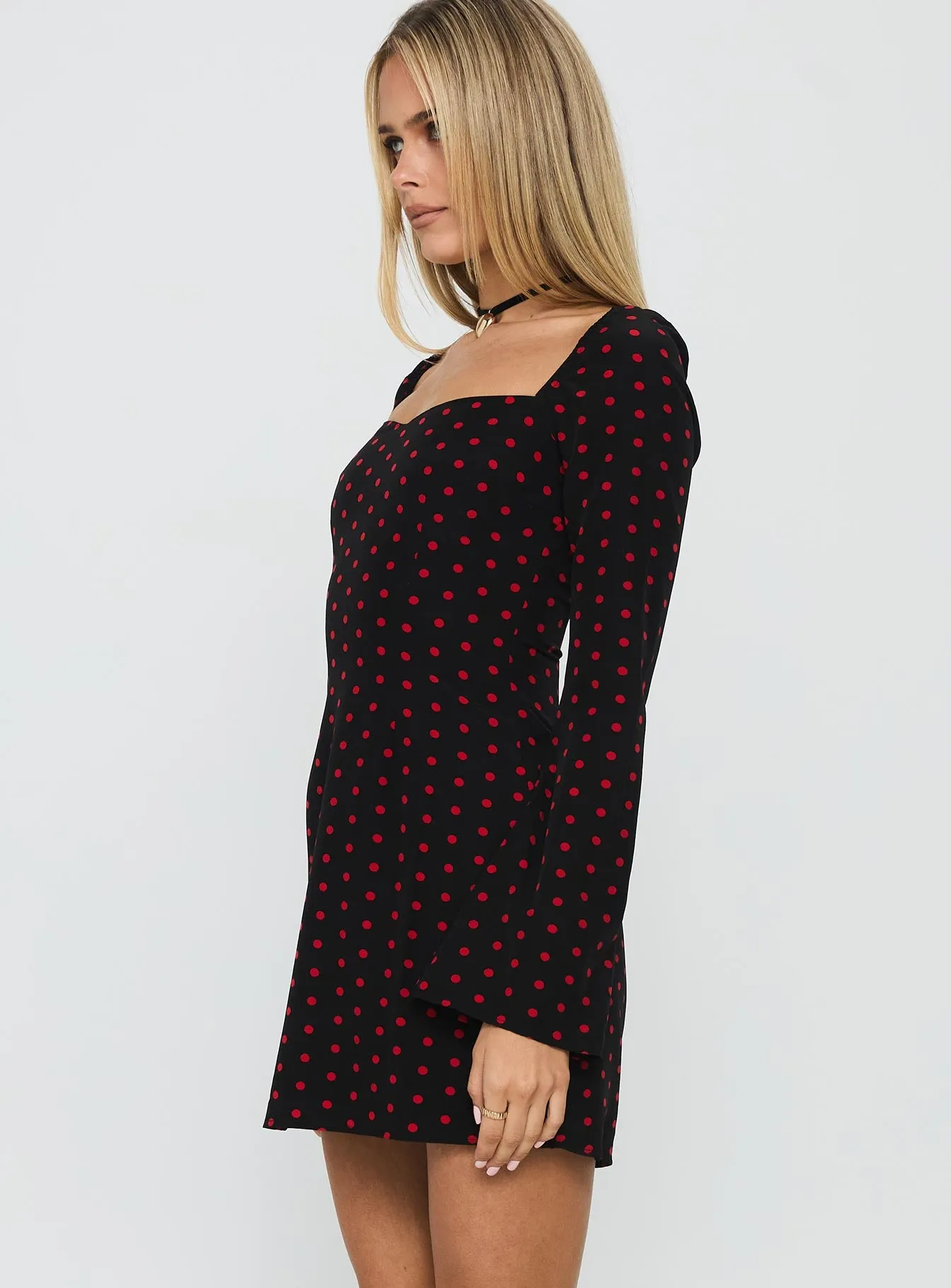 Addisen Long Sleeve Mini Dress Polka Dot sold by Princess Polly product image thumbnail 4