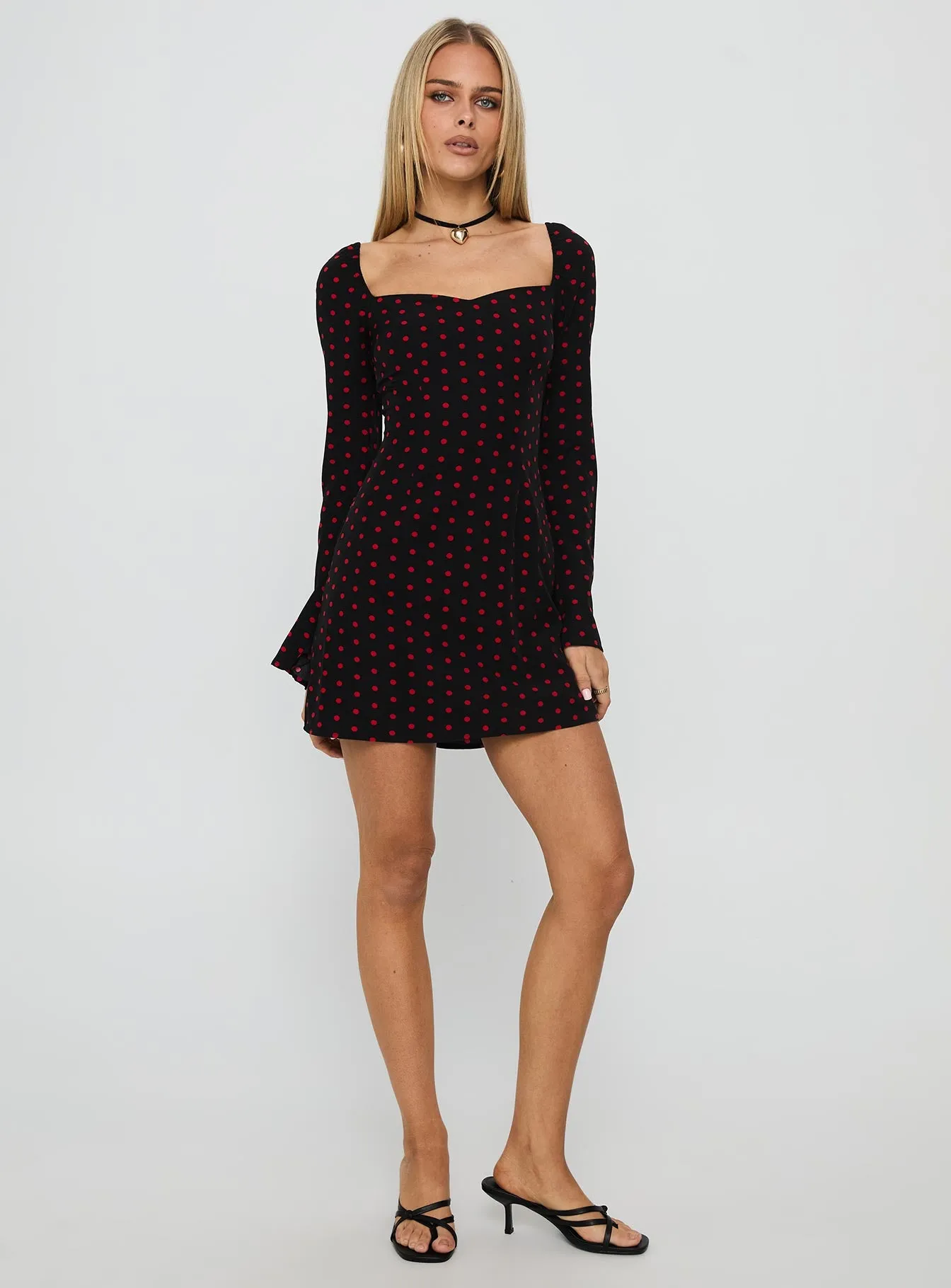 Addisen Long Sleeve Mini Dress Polka Dot sold by Princess Polly product image thumbnail 3