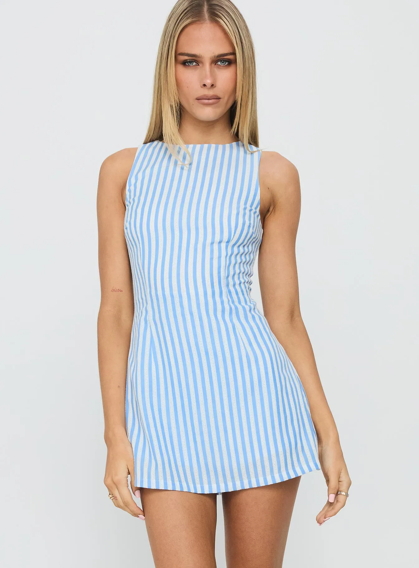 Yumiko Playsuit Blue Stripe sold by Princess Polly product image thumbnail 2