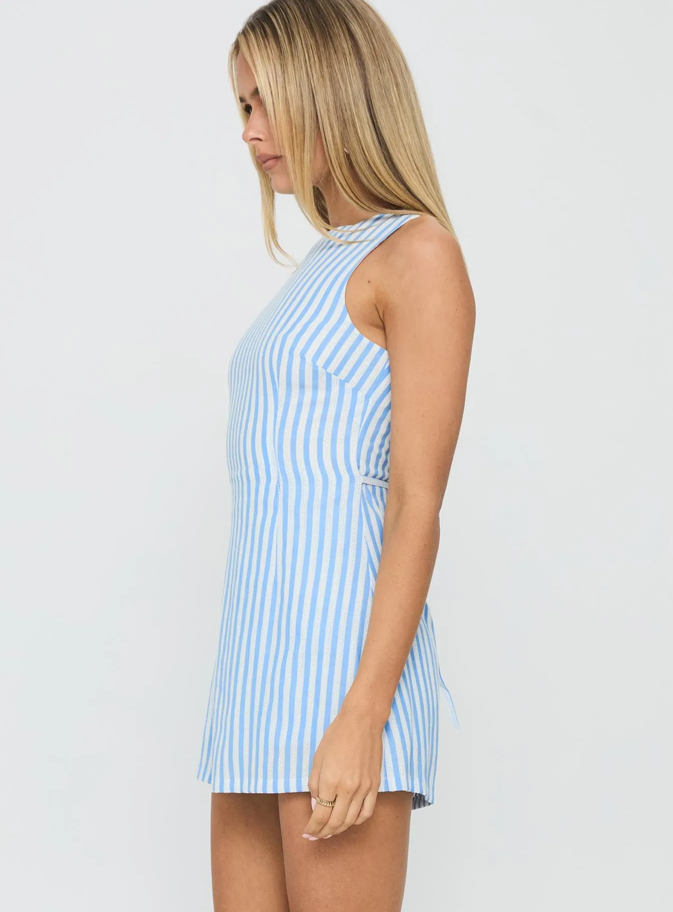 Yumiko Playsuit Blue Stripe sold by Princess Polly product image thumbnail 4