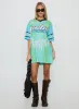 Turbo Champion Moto Jersey Top Blue / Green sold by Princess Polly
