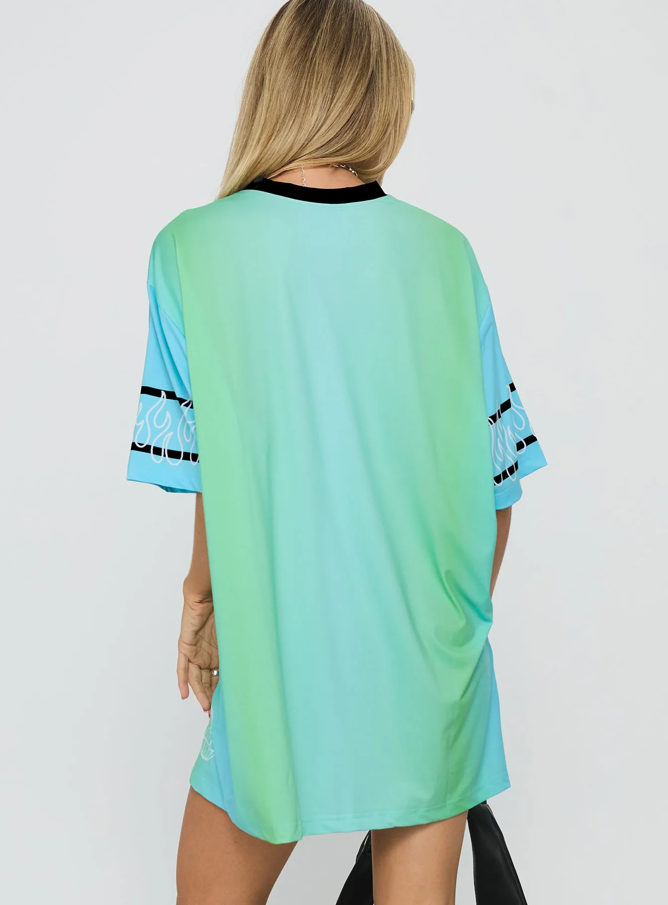 Turbo Champion Moto Jersey Top Blue / Green sold by Princess Polly product image thumbnail 4