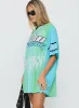 Turbo Champion Moto Jersey Top Blue / Green sold by Princess Polly