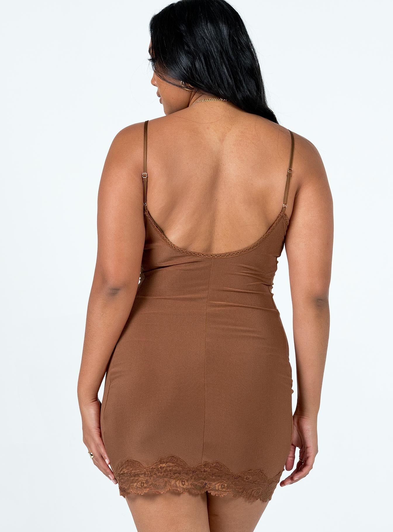 Fauna Mini Dress Brown sold by Princess Polly product image thumbnail 4