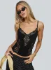 Rhiara Lace Trim Top Black sold by Princess Polly