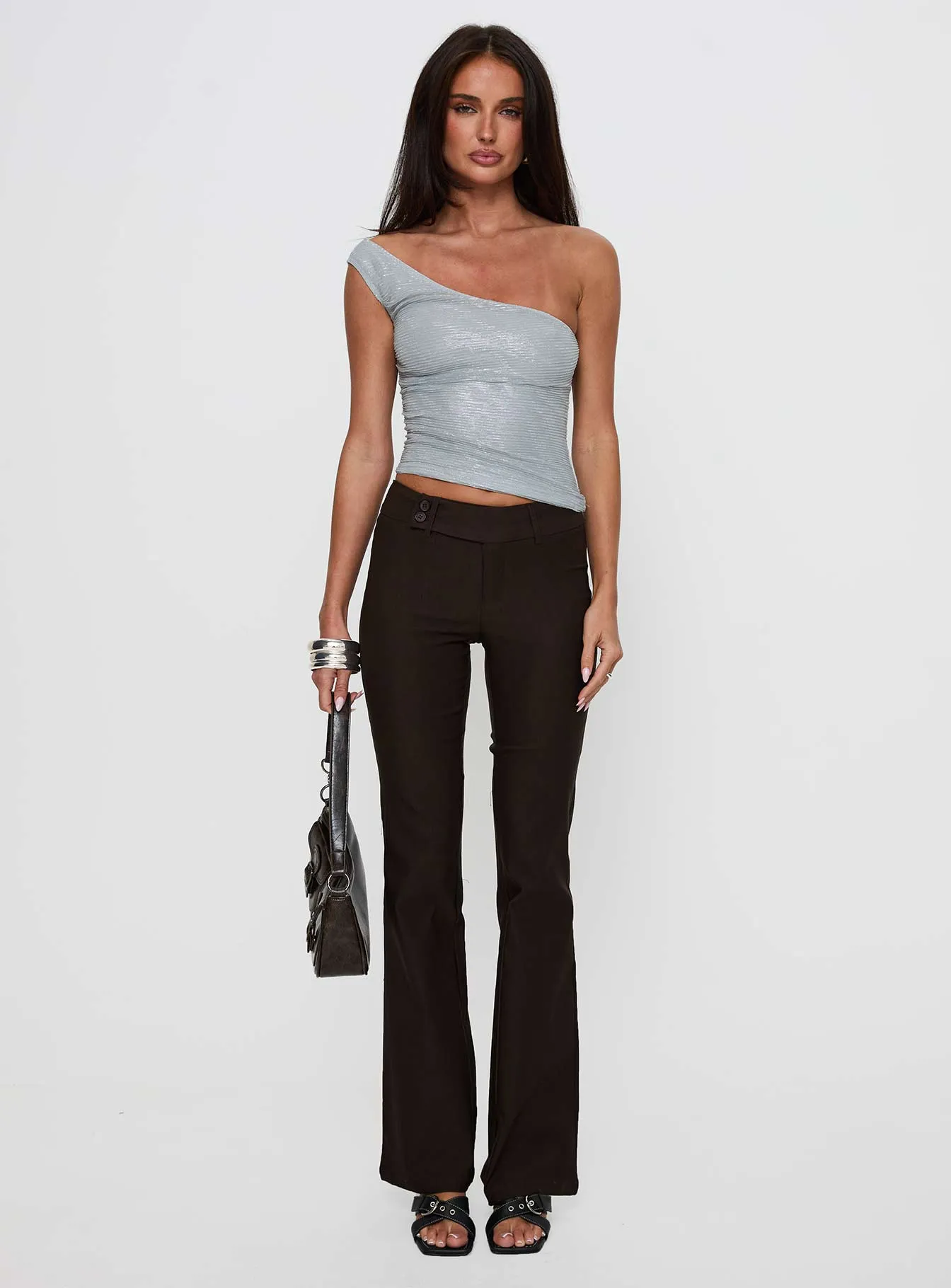 Kinkirk Flared Pants Chocolate Tall sold by Princess Polly product image thumbnail 2