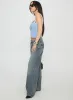 Franki Halter Layered Top Blue Multi Stripe sold by Princess Polly