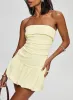 Mousse Strapless Mini Dress Lemon Tall sold by Princess Polly
