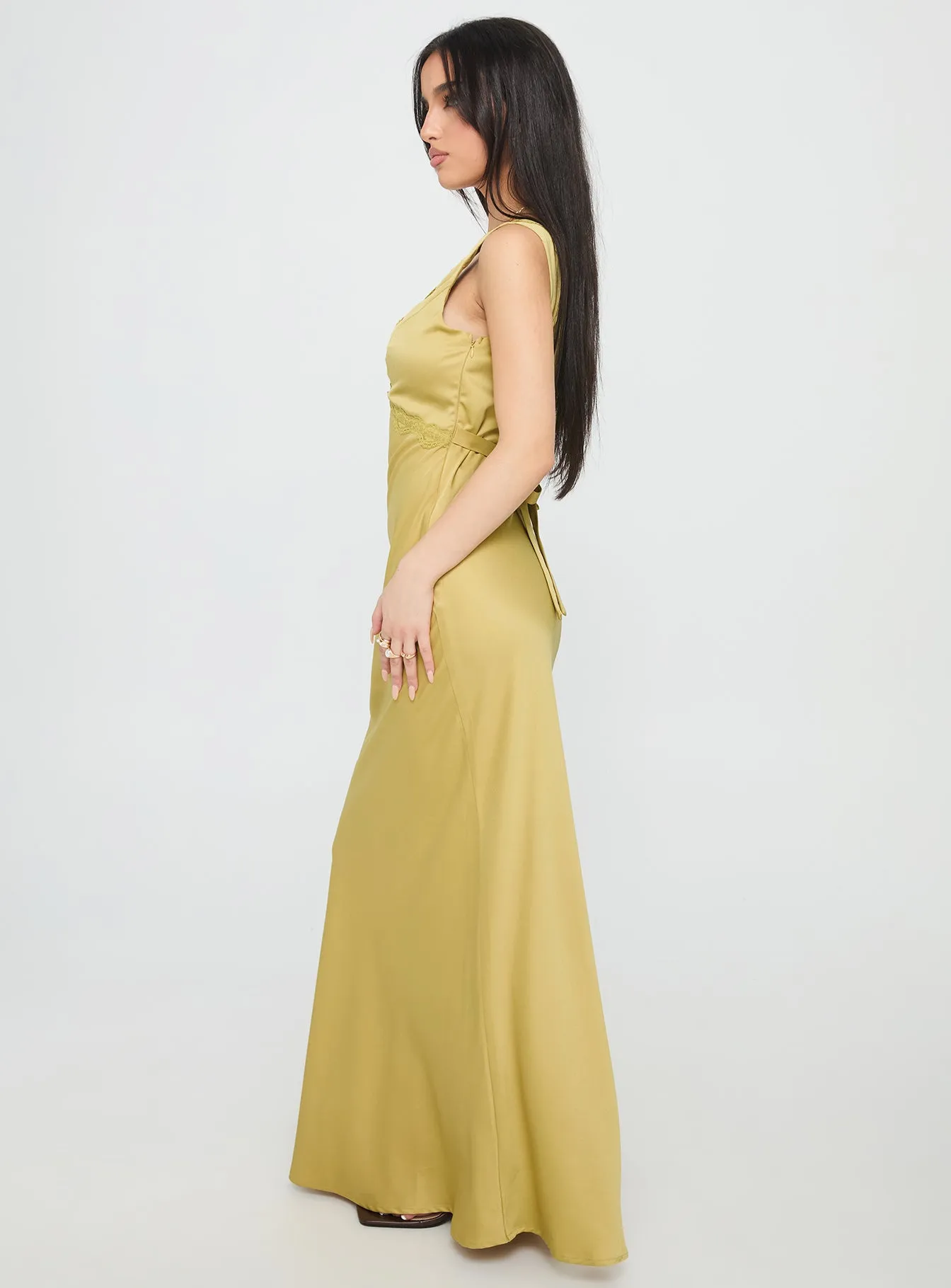 Galloway Maxi Dress Chartreuse sold by Princess Polly product image thumbnail 3