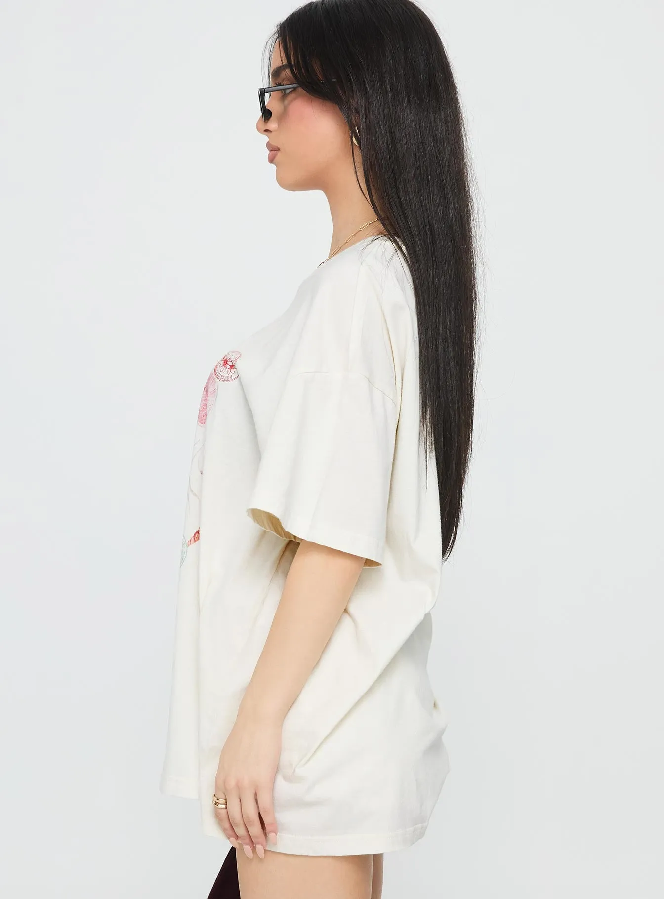 Hawaii Locale Oversized Graphic Tee Marshmellow sold by Princess Polly product image thumbnail 4