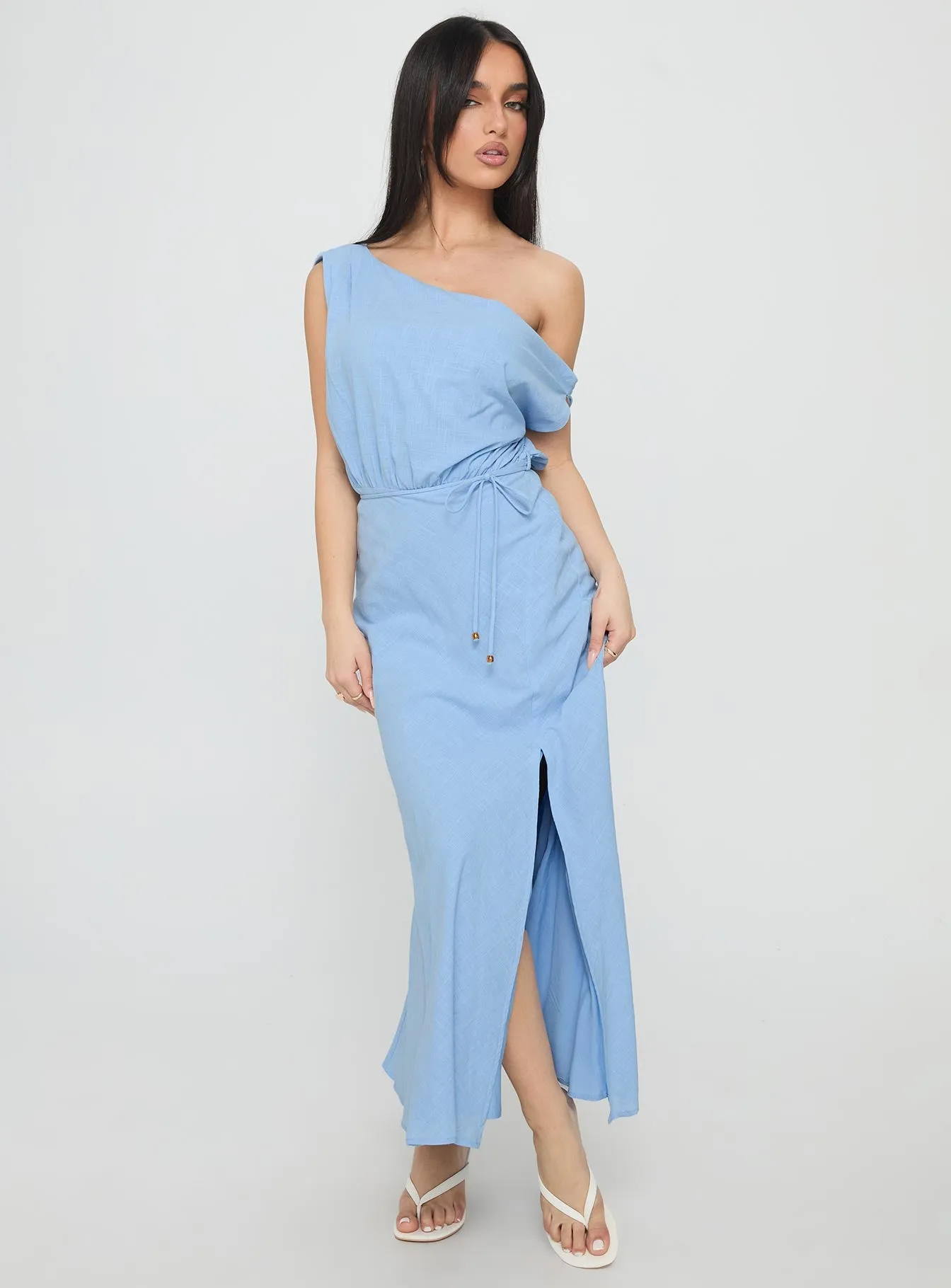 Frangelica Off The Shoulder Maxi Dress Light Blue sold by Princess Polly product image thumbnail 2