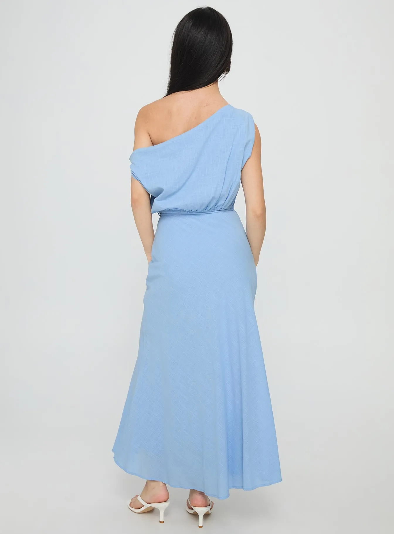 Frangelica Off The Shoulder Maxi Dress Light Blue sold by Princess Polly product image thumbnail 4