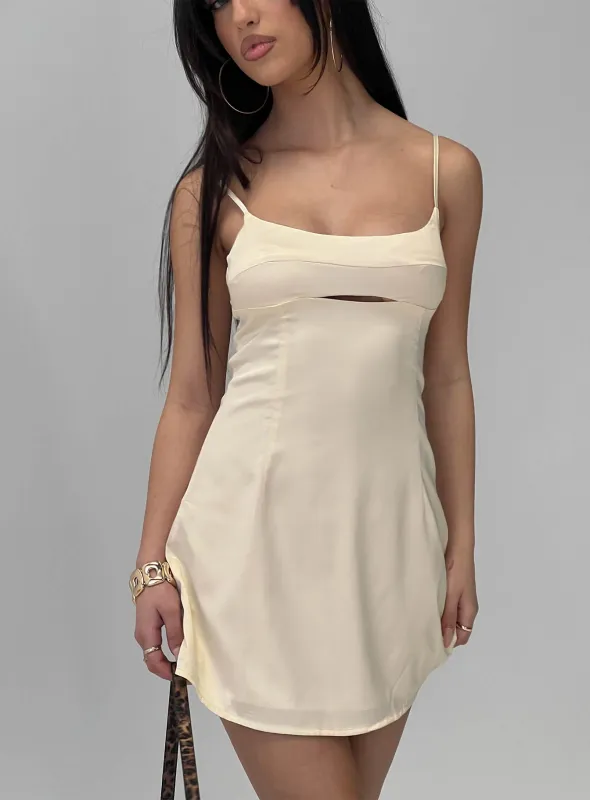 Powell Mini Dress Champagne sold by Princess Polly