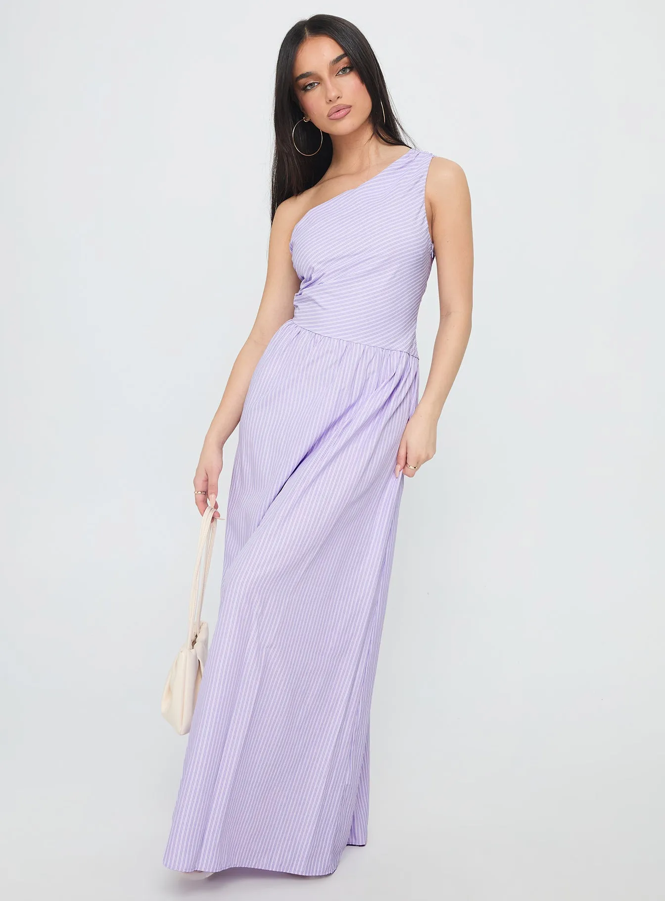 Allicia One Shoulder Maxi Dress Purple sold by Princess Polly product image thumbnail 2