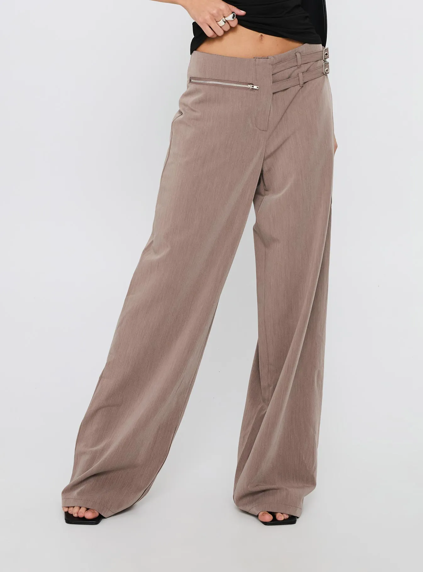 Rinah Belted Pants Brown sold by Princess Polly product image thumbnail 2
