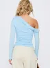 Beller Long Sleeve Top Light Blue sold by Princess Polly