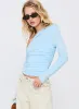 Beller Long Sleeve Top Light Blue sold by Princess Polly