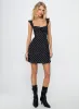 Landon Mini Dress Black / Polka Dot sold by Princess Polly