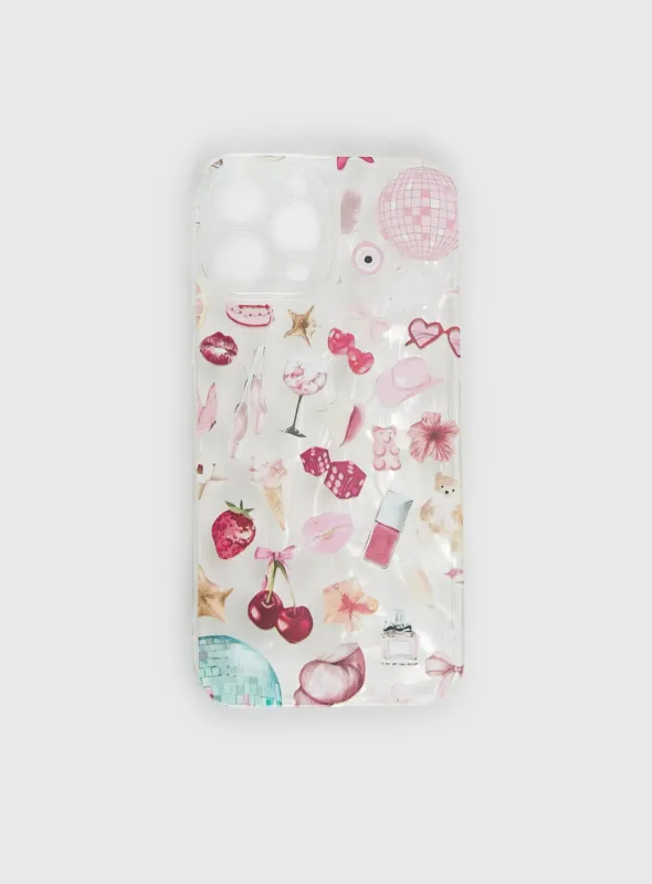 Just A Girl Iphone Case Clear / Pink sold by Princess Polly