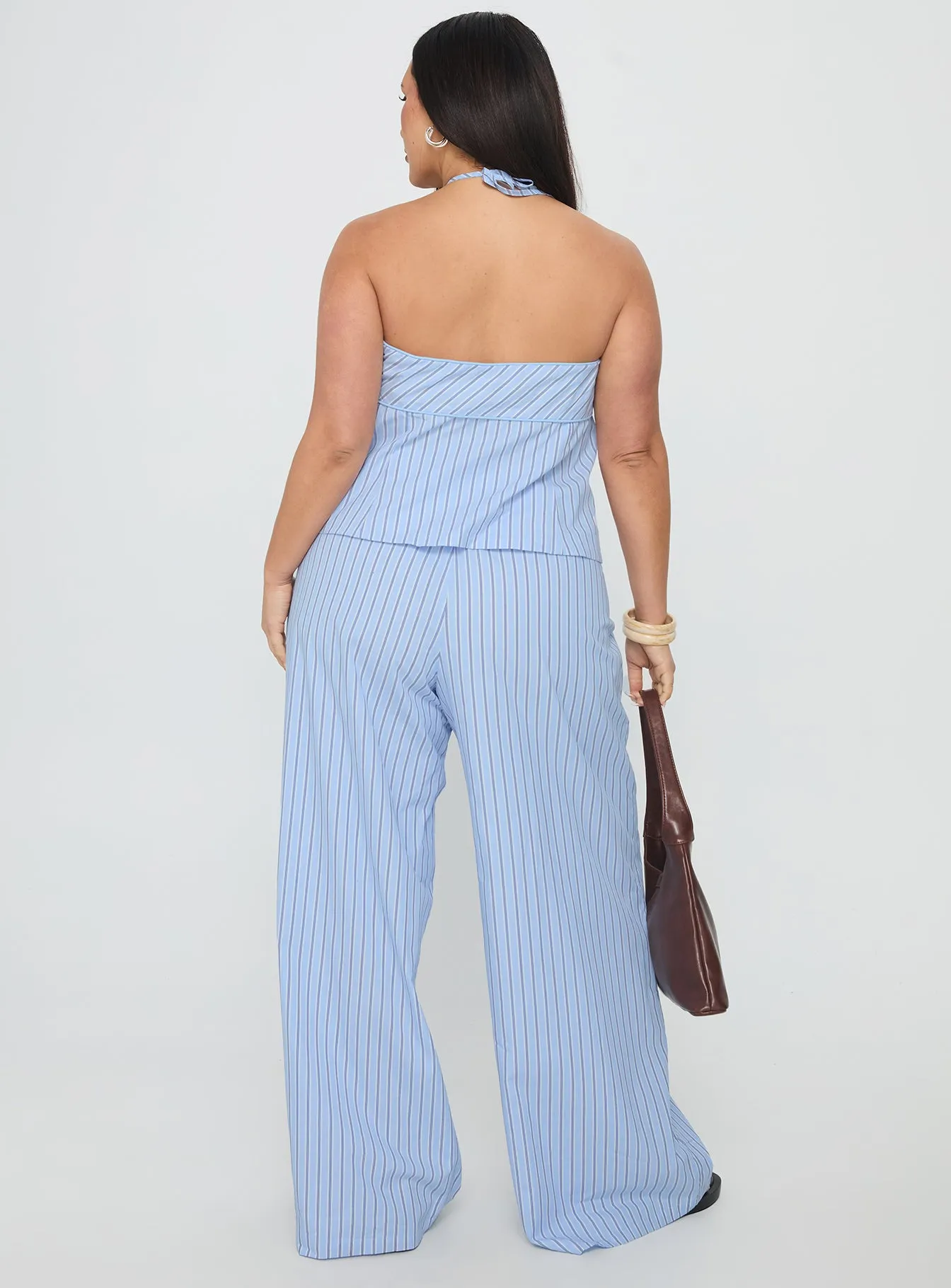 Sofea Mid Rise Pant Blue Stripe Curve sold by Princess Polly product image thumbnail 5