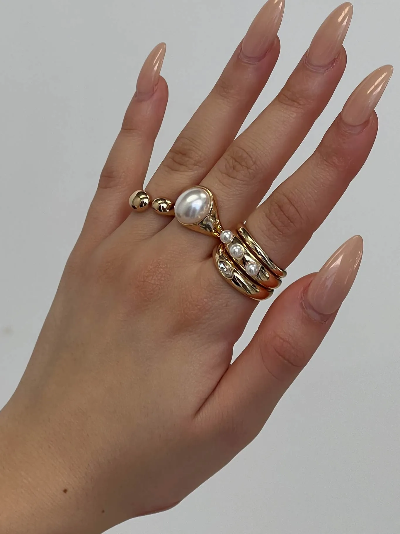 Stellon Ring Pack Gold sold by Princess Polly