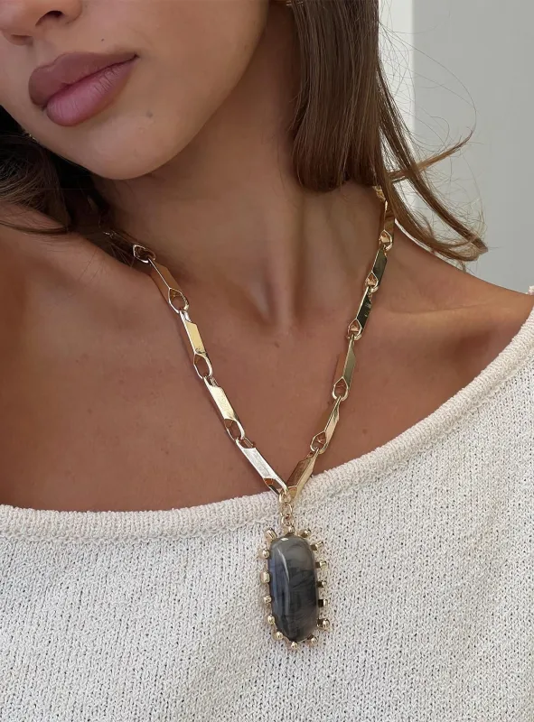 Read Your Mind Pendant Necklace Gold sold by Princess Polly