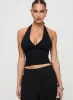 Whimsy Halter Top Black Petite sold by Princess Polly