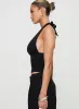 Whimsy Halter Top Black Petite sold by Princess Polly