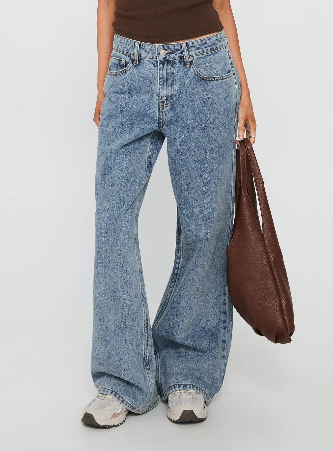 Shima Low Rise Straight Leg Jeans Light Wash sold by Princess Polly product image thumbnail 2