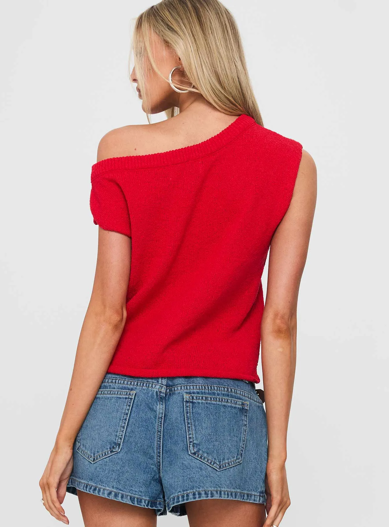 Ashfield Off Shoulder Top Red sold by Princess Polly product image thumbnail 5
