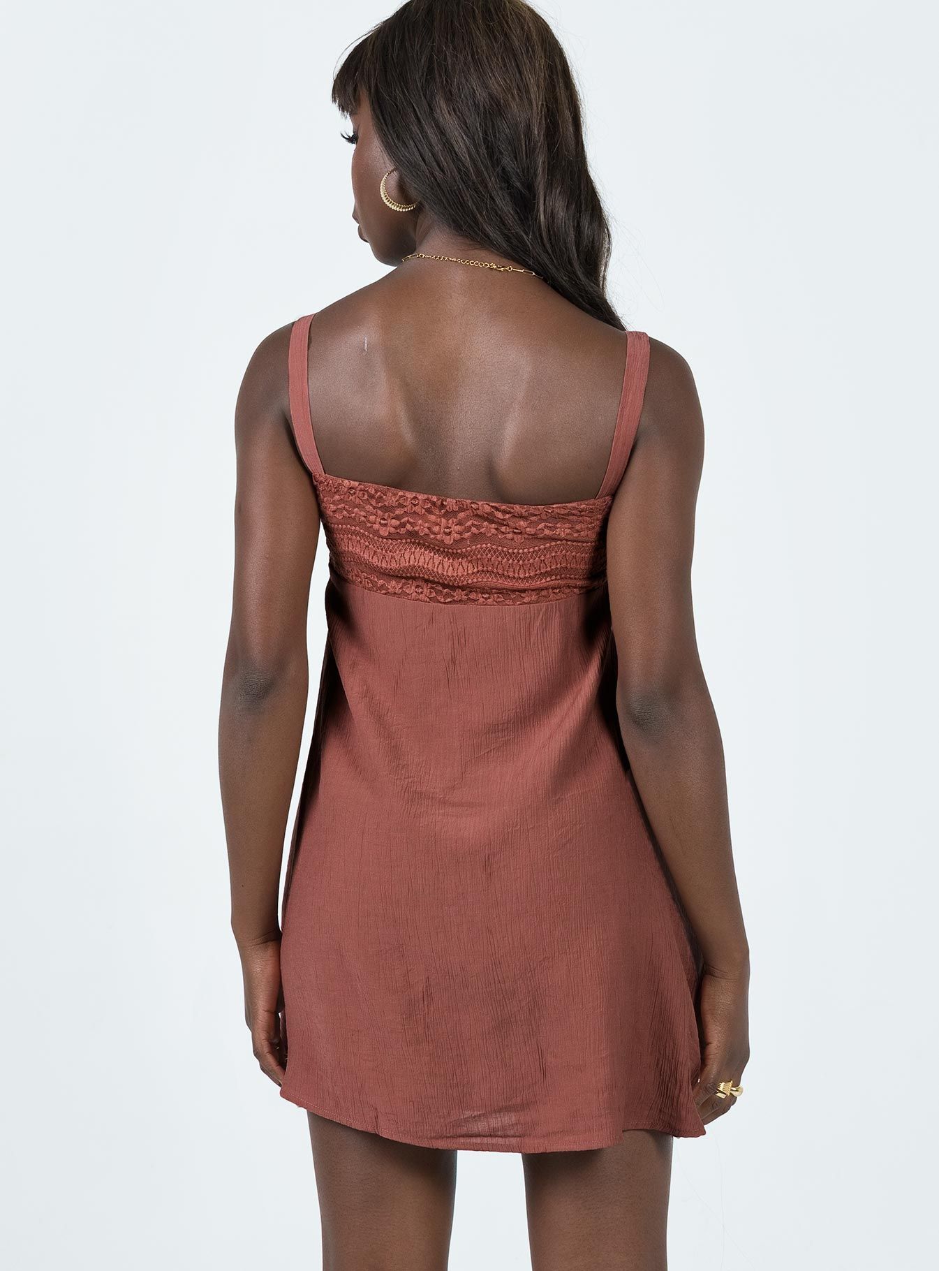 Laci Mini Dress Brown sold by Princess Polly product image thumbnail 4