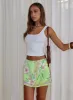 Provoke Mini Skirt Green Floral sold by Princess Polly