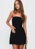 Nutmeg Strapless Mini Dress Black sold by Princess Polly
