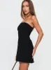 Nutmeg Strapless Mini Dress Black sold by Princess Polly