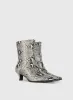 Therapy Shade Boots Black / White Snake sold by Princess Polly