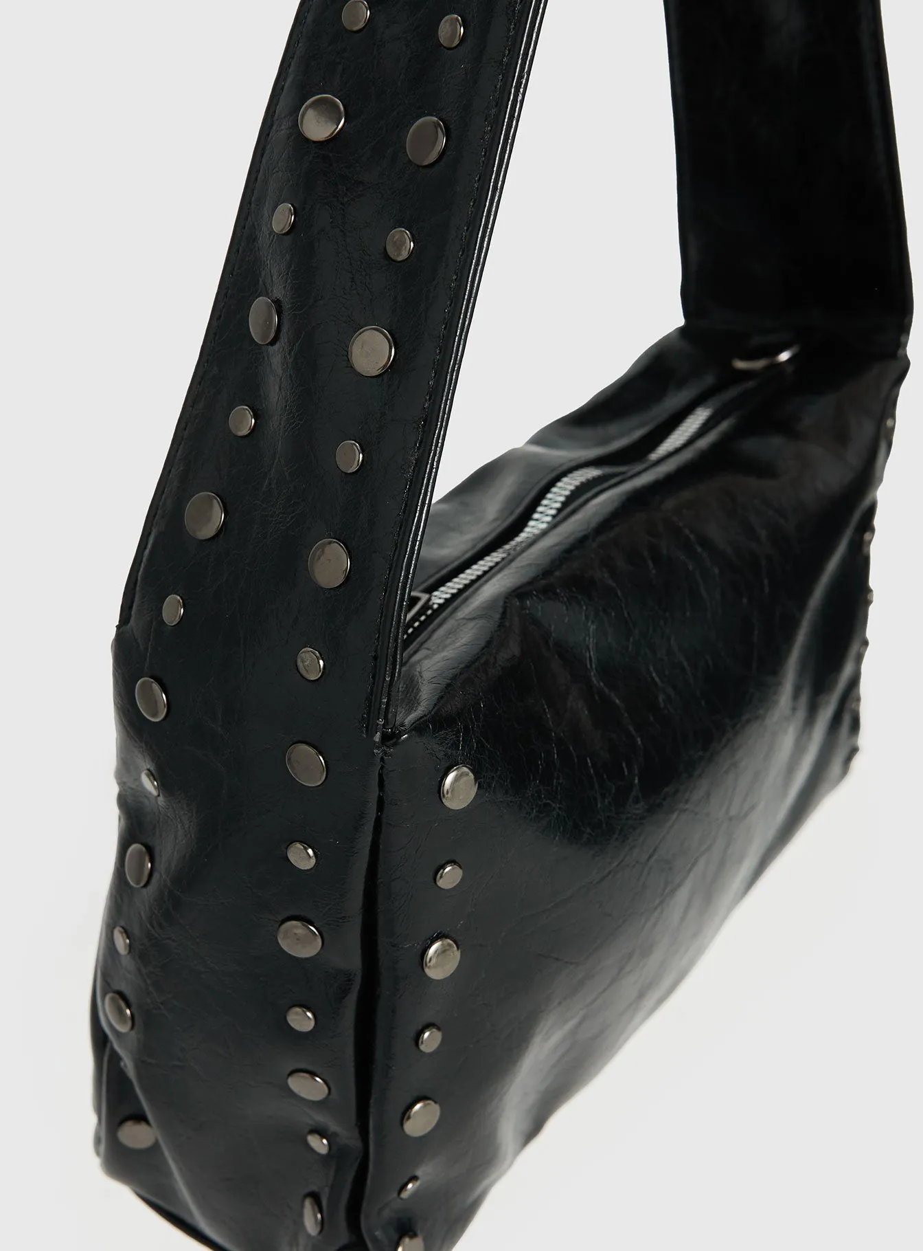 Kaiser Stud Detail Shoulder Bag Black sold by Princess Polly product image thumbnail 5