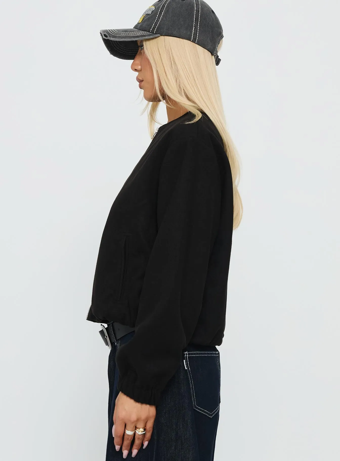Grasp Bomber Jacket Black sold by Princess Polly product image thumbnail 3