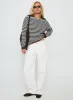 Kaio Mid Rise Barrel Leg Denim Jeans White sold by Princess Polly