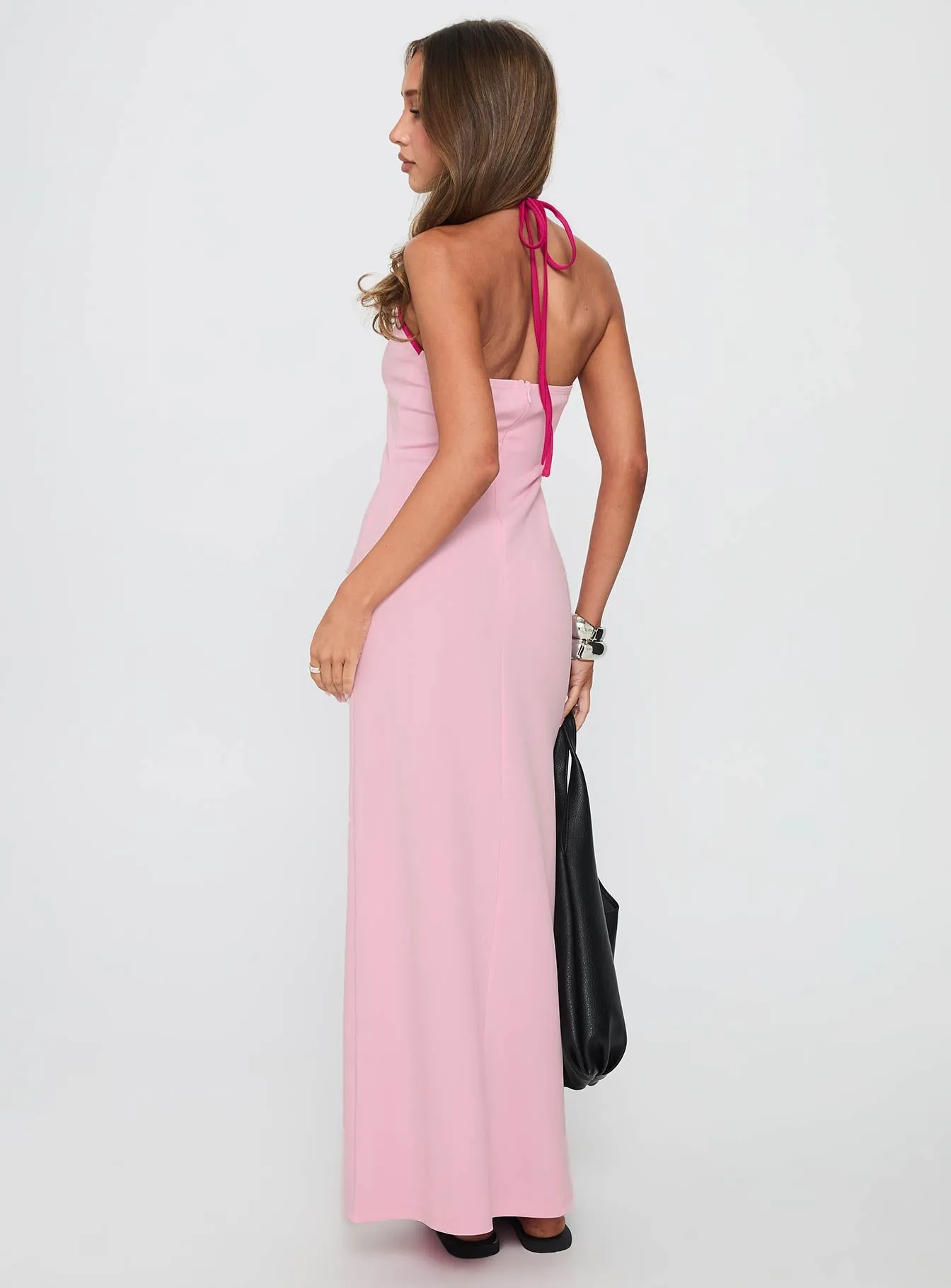 Teisha Halter Maxi Dress Pink sold by Princess Polly product image thumbnail 4