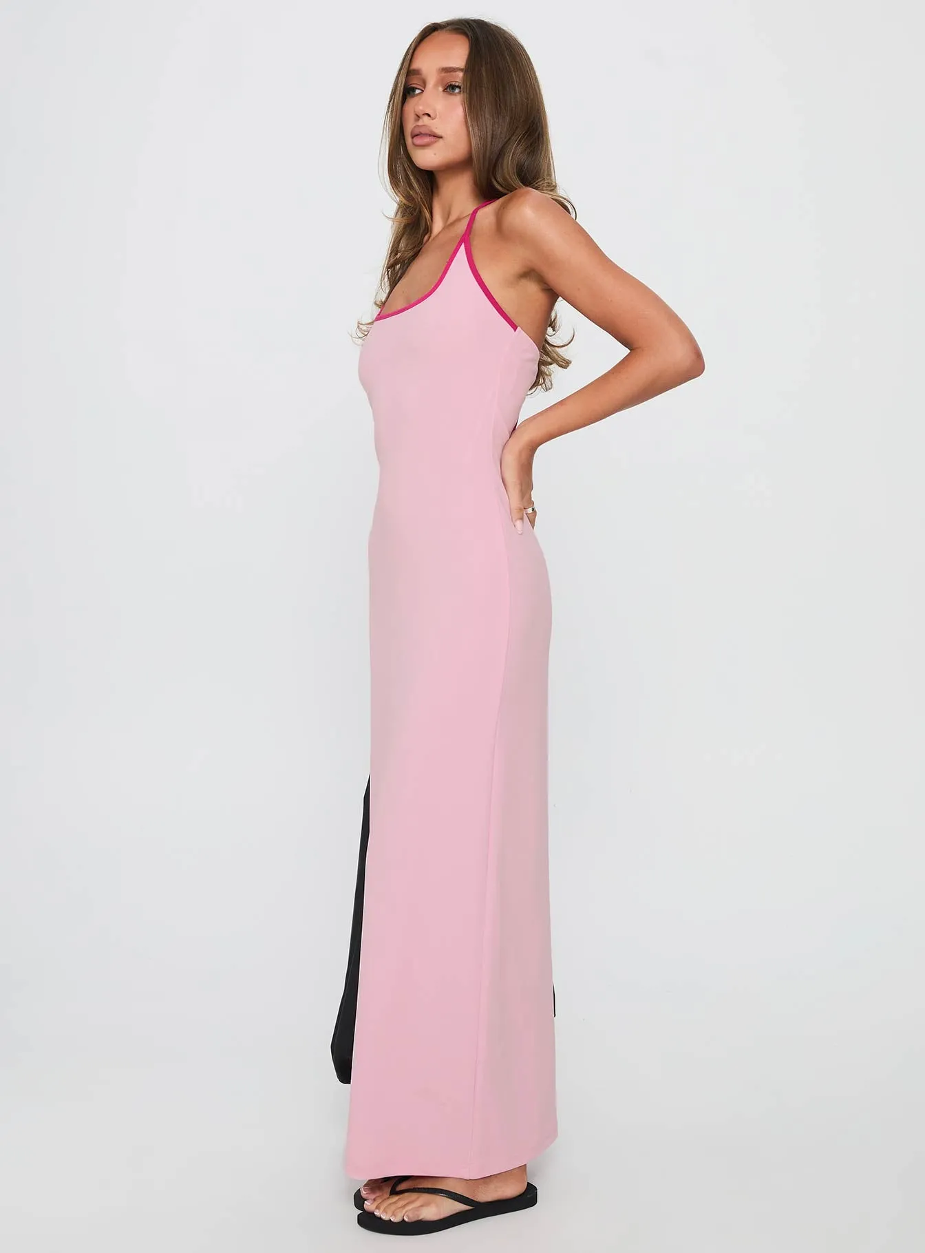 Teisha Halter Maxi Dress Pink sold by Princess Polly product image thumbnail 3