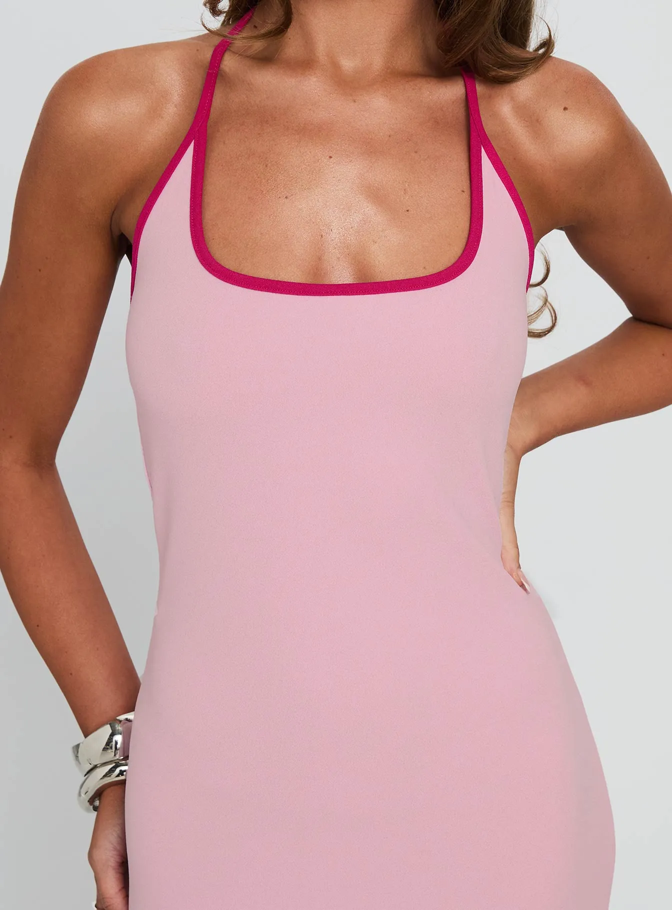 Teisha Halter Maxi Dress Pink sold by Princess Polly product image thumbnail 5