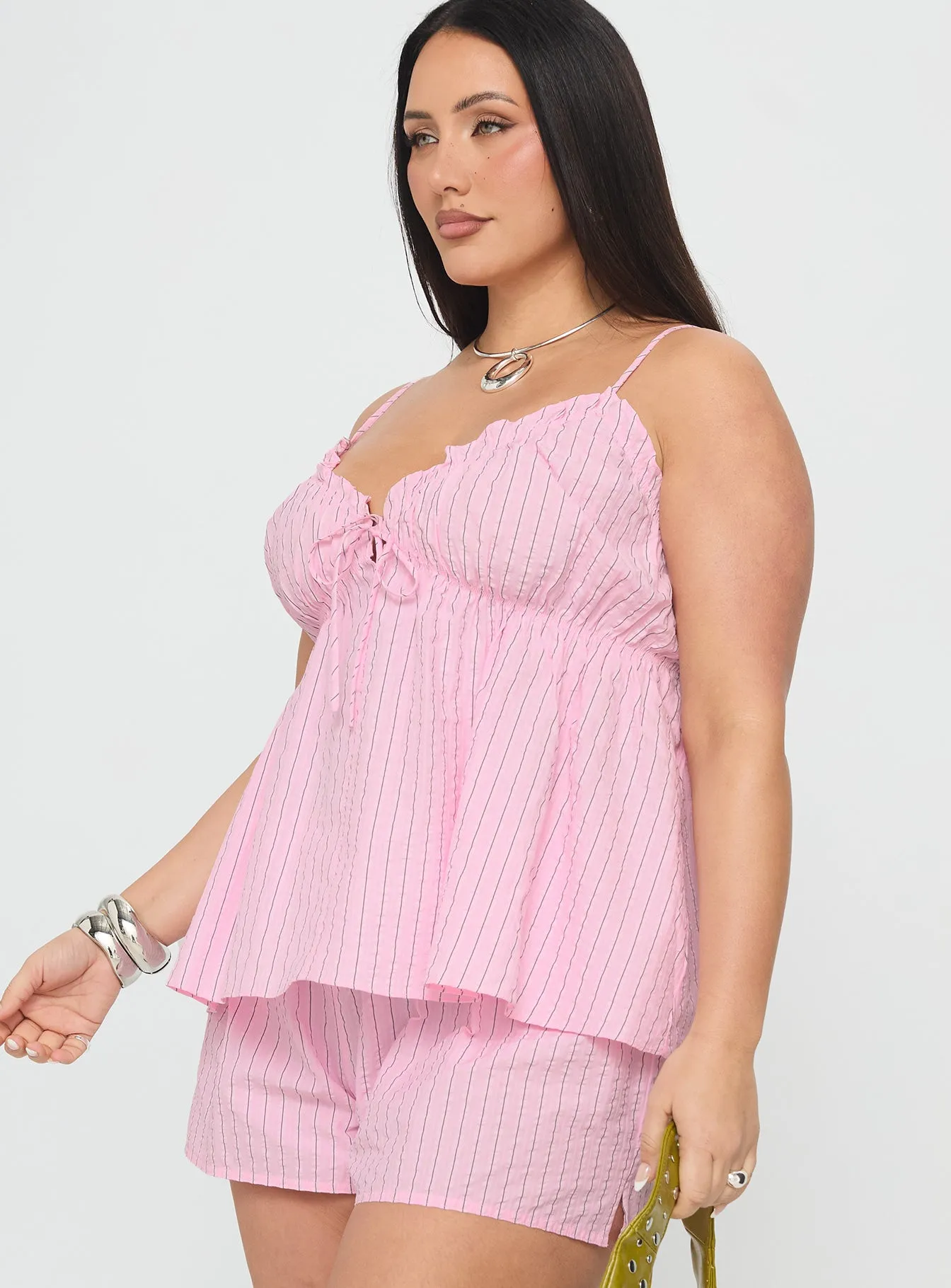 Abigayle Top Pink Stripe Curve sold by Princess Polly product image thumbnail 4