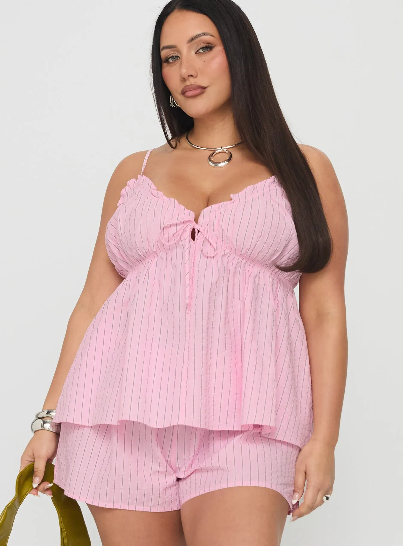 Abigayle Top Pink Stripe Curve sold by Princess Polly product image thumbnail 2