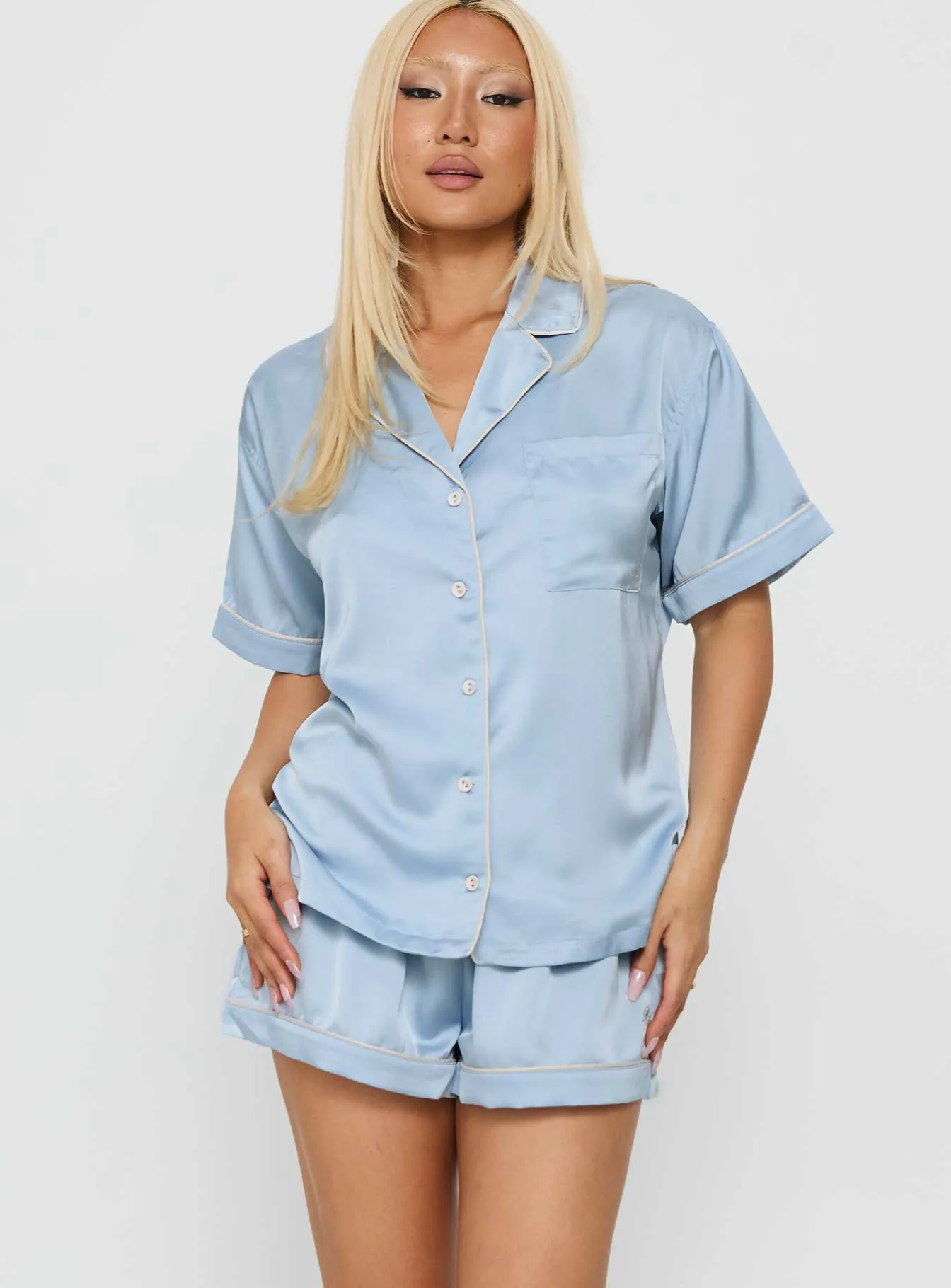 Hibernate Sleep Satin Set Blue sold by Princess Polly product image thumbnail 2