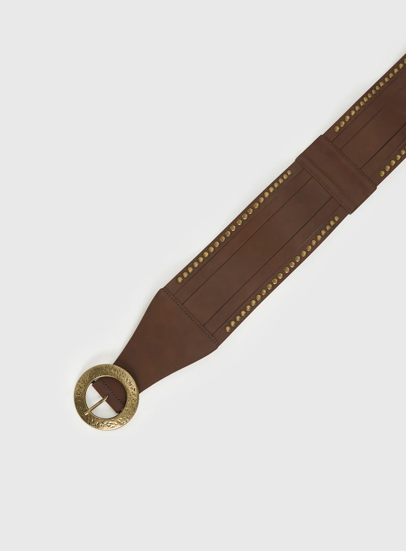Vanish Faux Leather Belt Brown sold by Princess Polly product image thumbnail 2