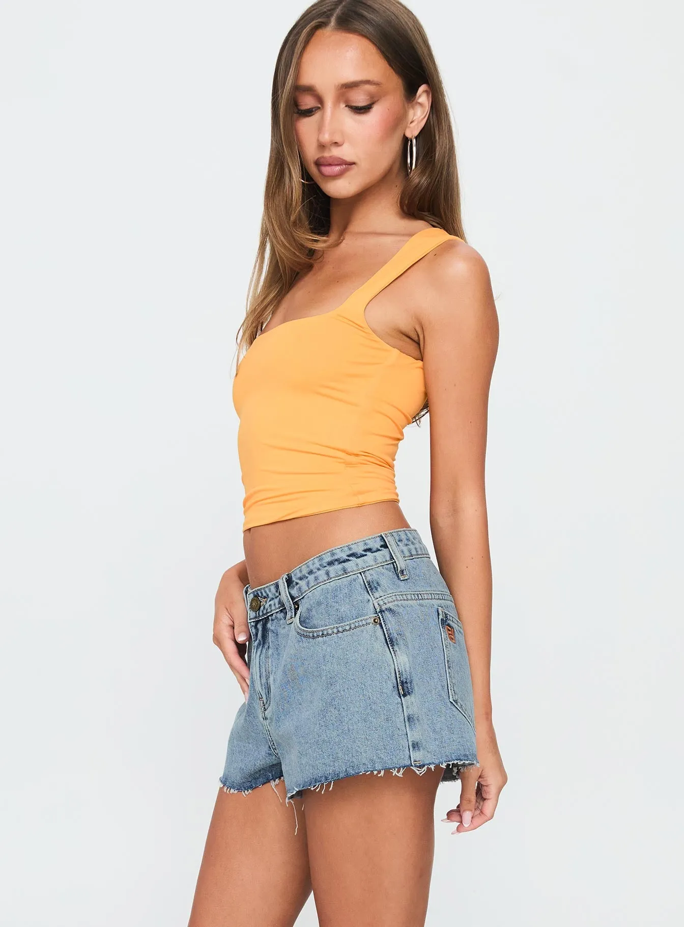 Tilted Denim Mini Short Mid Wash sold by Princess Polly product image thumbnail 3