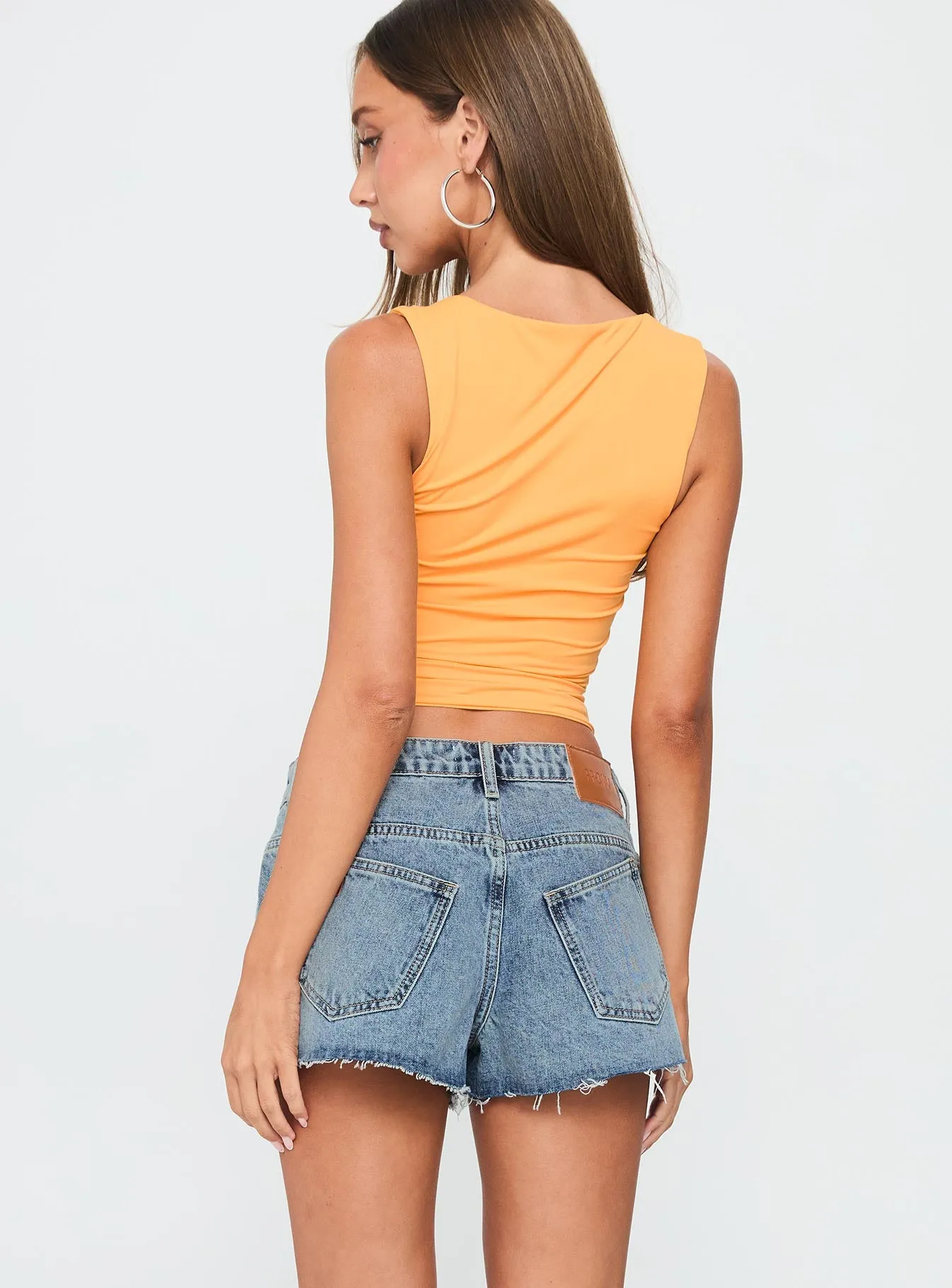 Tilted Denim Mini Short Mid Wash sold by Princess Polly product image thumbnail 4