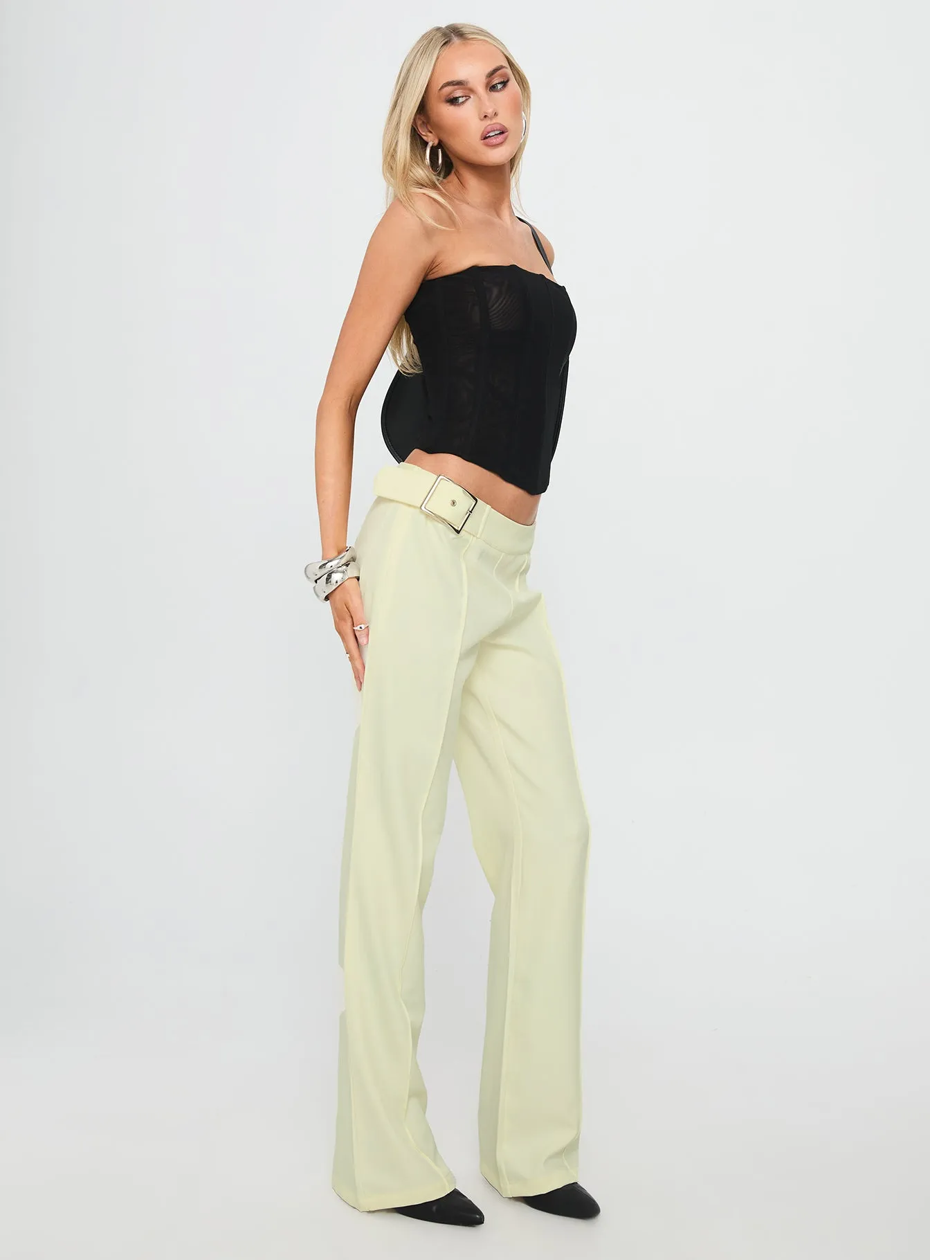 Alyanna Hardware Pants Cream sold by Princess Polly product image thumbnail 4