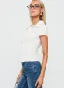 Akiyo Button Up Blouse Top White sold by Princess Polly