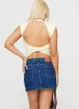 Nickei Denim Mini Skirt Mid Wash Tall sold by Princess Polly